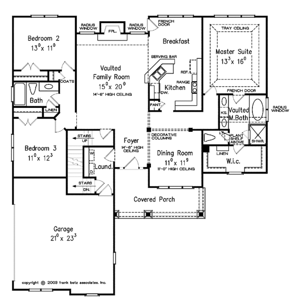 Home Plan - Craftsman Floor Plan - Main Floor Plan #927-929