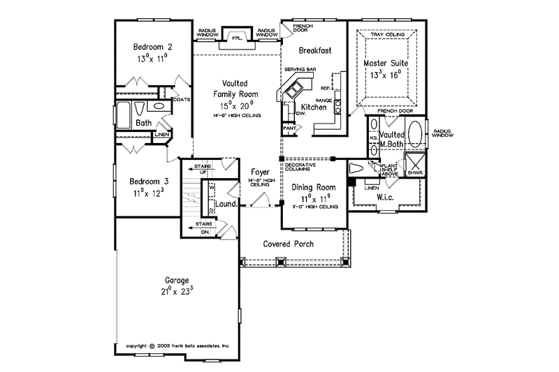 Home Plan - Floor Plan - Main Floor for Craftsman House Plan #927-929 - 3 bed, 2 bath
