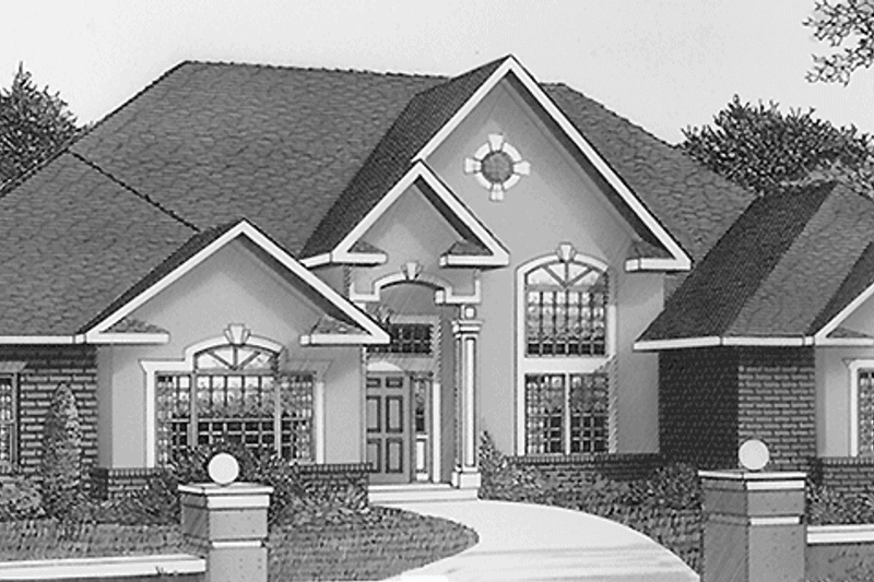 Dream House Plan - Exterior - Front Elevation 3 for European House Plan #11-261 - 3 bed, 2.5 bath