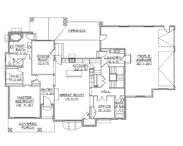 Home Plan - Cottage Floor Plan - Main Floor Plan #945-130