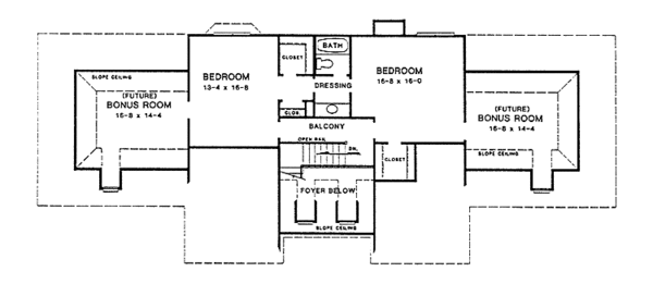 Dream House Plan - European Floor Plan - Upper Floor Plan #10-266