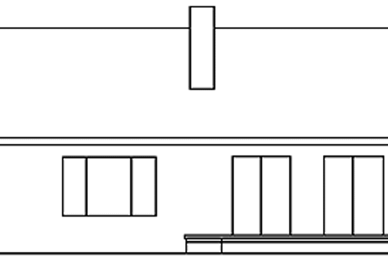 Exterior - Rear Elevation for Ranch House Plan #60-968 - 3 bed, 2.5 bath