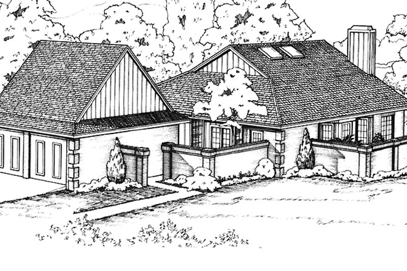 Dream House Plan - European Exterior - Front Elevation Plan #45-541