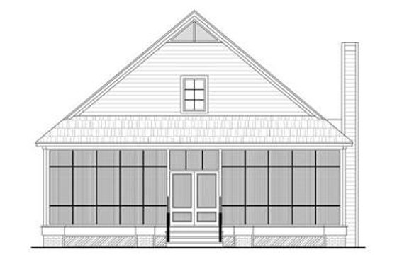 Exterior - Rear Elevation for Farmhouse House Plan #21-227 - 3 bed, 2.5 bath