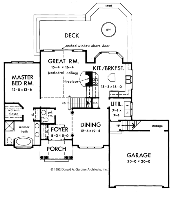 House Plan Design - Traditional Floor Plan - Main Floor Plan #929-138