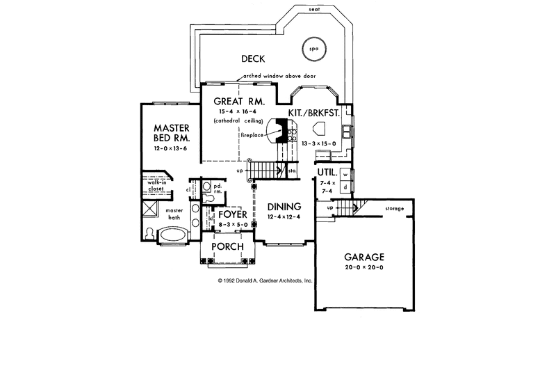 Architectural House Design - Floor Plan - Main Floor for Traditional House Plan #929-138 - 3 bed, 2.5 bath