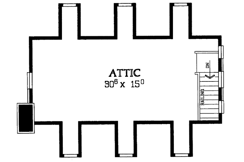 Home Plan - Floor Plan - Other Floor for Classical House Plan #72-987 - 3 bed, 2.5 bath