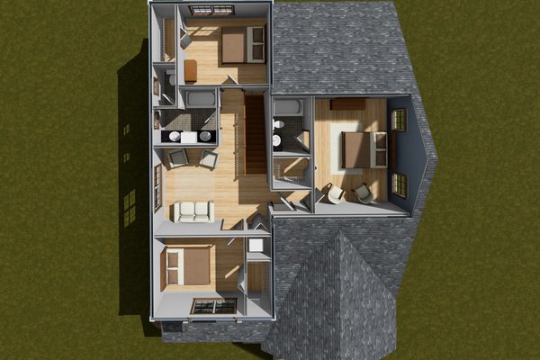 Cottage Floor Plan - Upper Floor Plan #513-2281