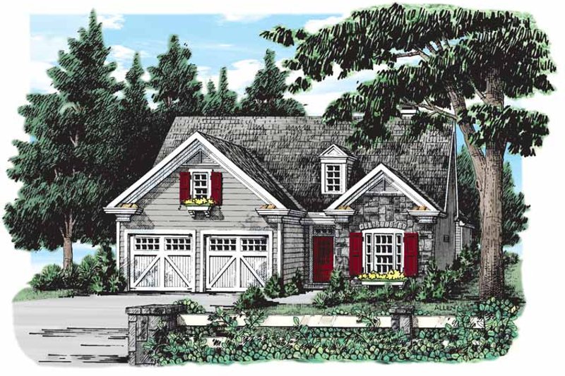 Architectural House Design - Ranch Exterior - Front Elevation Plan #927-259
