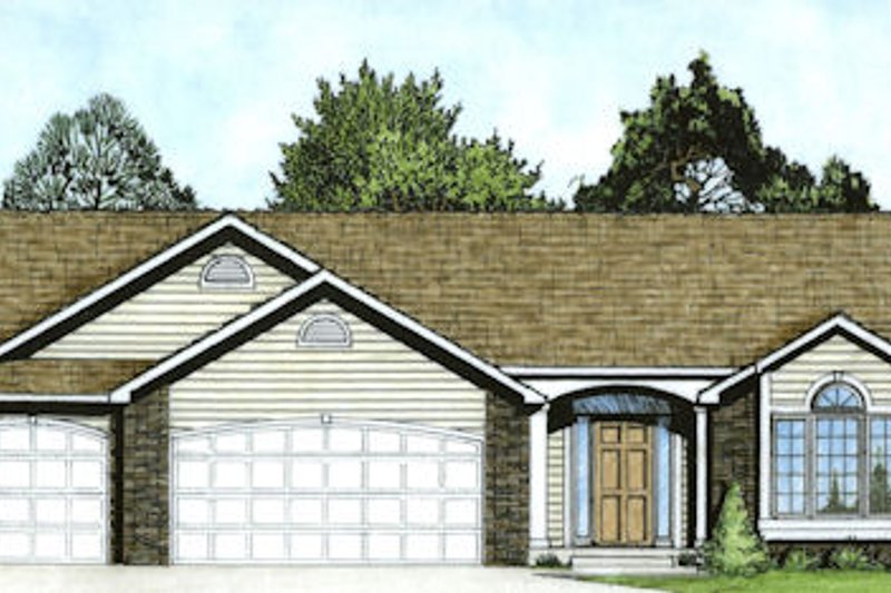 House Design - Ranch Exterior - Front Elevation Plan #58-164