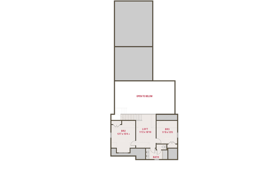 Floor Plan - Upper Floor for Farmhouse House Plan #461-94 - 4 bed, 3 bath
