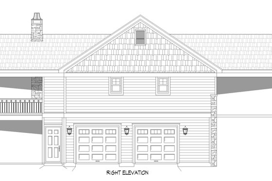 Exterior - Other Elevation 1 for Country House Plan #932-383 - 3 bed, 3 bath