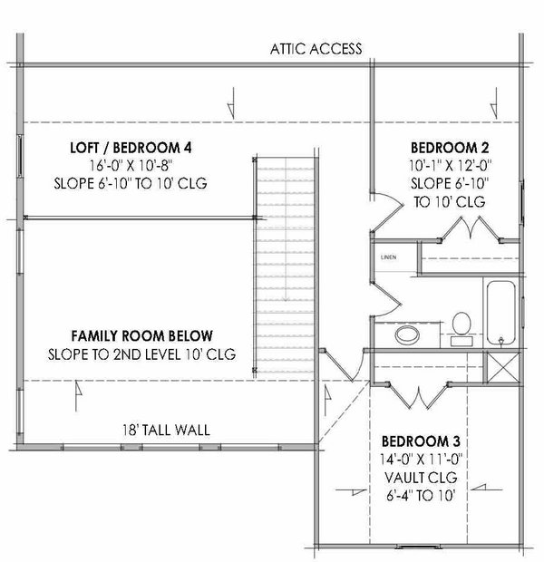 Dream House Plan - Farmhouse Floor Plan - Upper Floor Plan #1096-155