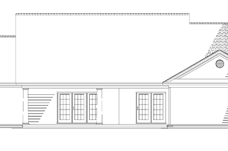 Home Plan - Exterior - Rear Elevation for Country House Plan #17-2942 - 4 bed, 3 bath