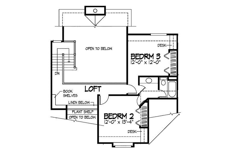 Dream House Plan - Floor Plan - Upper Floor for Traditional House Plan #320-708 - 3 bed, 2.5 bath