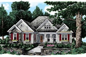 Country Exterior - Front Elevation Plan #927-108