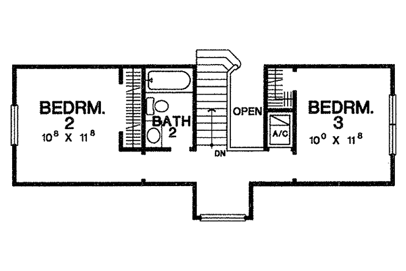 Home Plan - Floor Plan - Upper Floor for Colonial House Plan #472-59 - 3 bed, 2.5 bath
