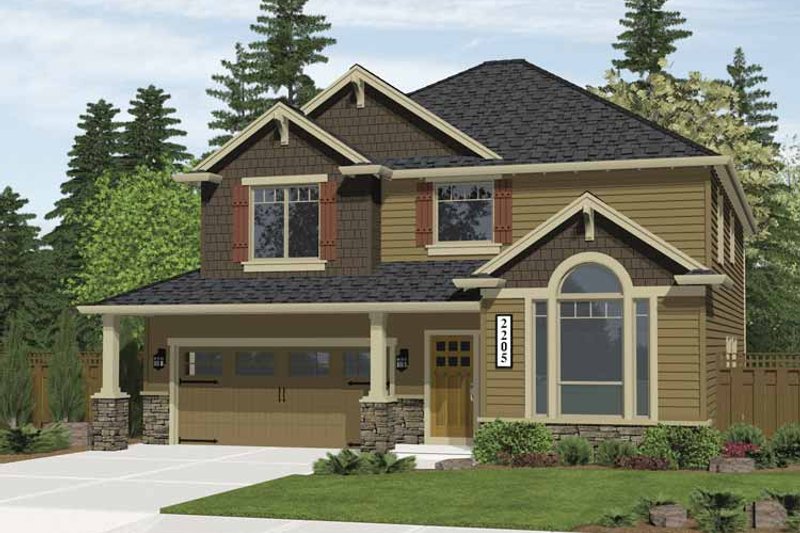 Craftsman Style House Plan - 4 Beds 2.5 Baths 2205 Sq/Ft Plan #943-4 ...