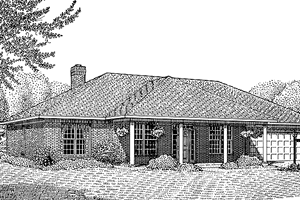 House Design - Exterior - Front Elevation for Contemporary House Plan #11-240 - 3 bed, 2 bath