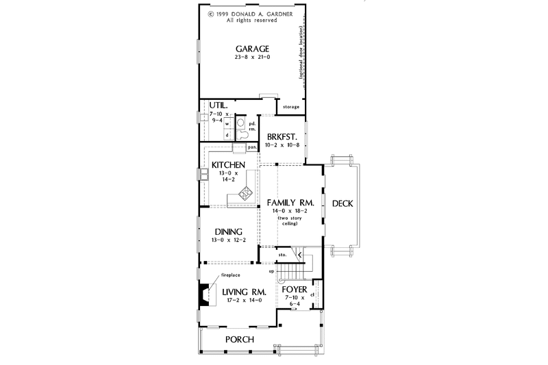 Architectural House Design - Floor Plan - Main Floor for Country House Plan #929-518 - 3 bed, 2.5 bath
