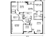 Colonial Style House Plan - 3 Beds 2 Baths 2037 Sq/Ft Plan #84-215 