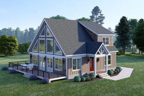 Exterior - Other Elevation 3 for Southern House Plan #932-1217 - 4 bed, 3.5 bath