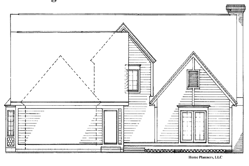 Dream House Plan - Exterior - Rear Elevation for Victorian House Plan #72-1069 - 3 bed, 2.5 bath