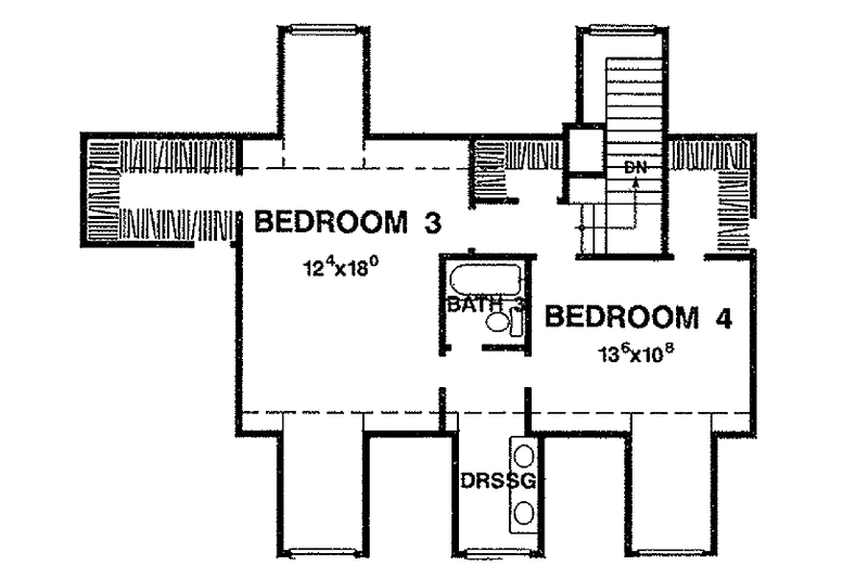 Home Plan - Floor Plan - Upper Floor for Classical House Plan #472-92 - 4 bed, 3.5 bath