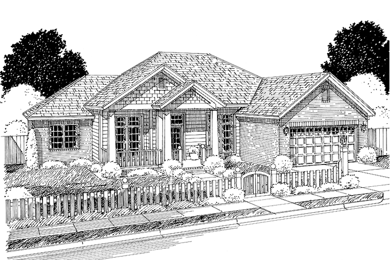 Home Plan - Traditional Exterior - Front Elevation Plan #513-2136