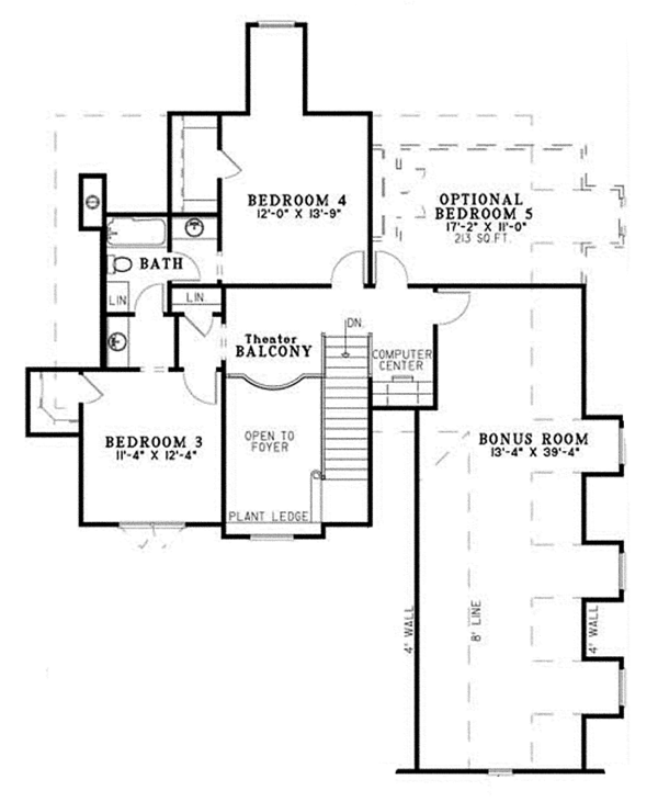 House Plan Design - Craftsman Floor Plan - Upper Floor Plan #17-2807