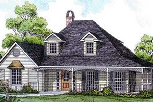 Southern Exterior - Front Elevation Plan #16-208