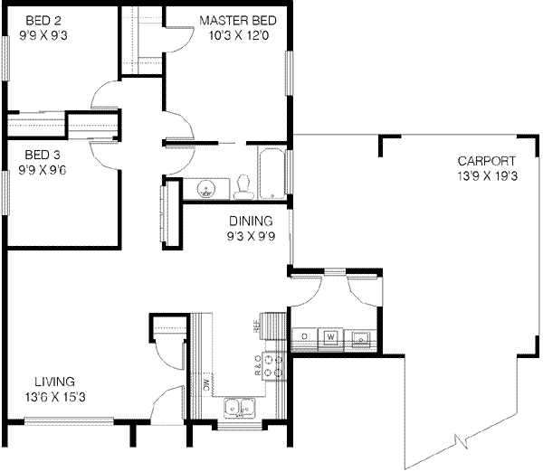 Ranch Floor Plan - Main Floor Plan #60-416