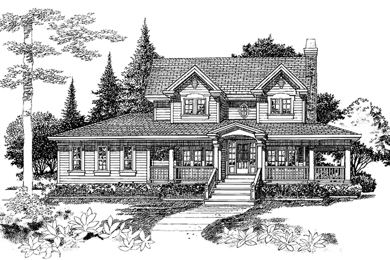 Dream House Plan - Exterior - Front Elevation 3 for Victorian House Plan #47-945 - 4 bed, 2.5 bath