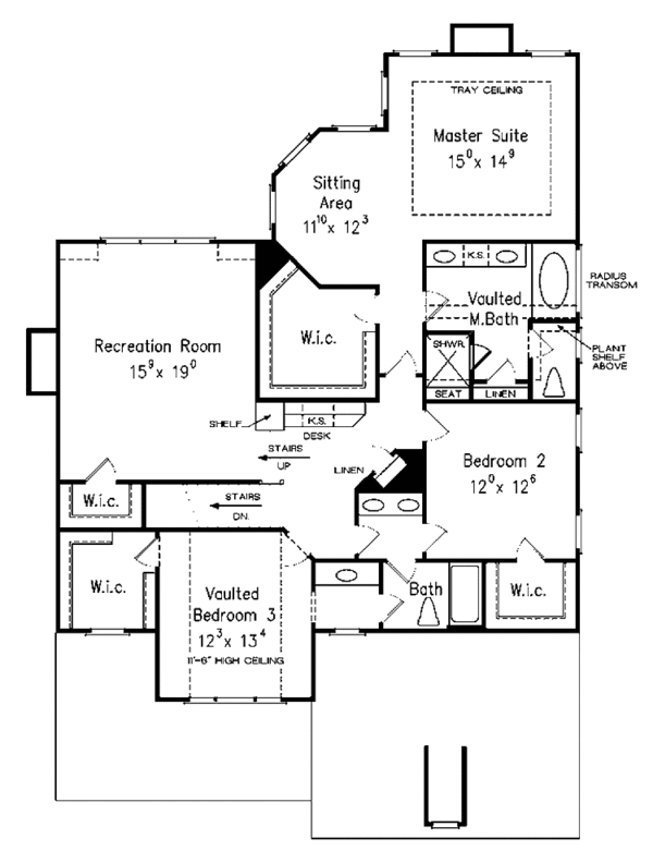 House Plan Design - Country Floor Plan - Upper Floor Plan #927-318