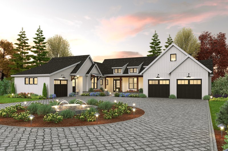 Architectural House Design - Farmhouse Exterior - Front Elevation Plan #48-1051