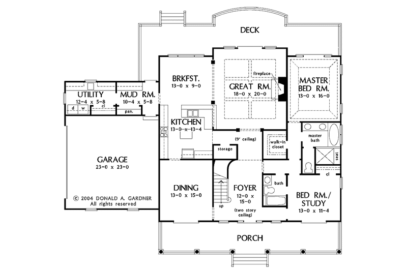 Home Plan - Floor Plan - Main Floor for Country House Plan #929-731 - 4 bed, 4 bath