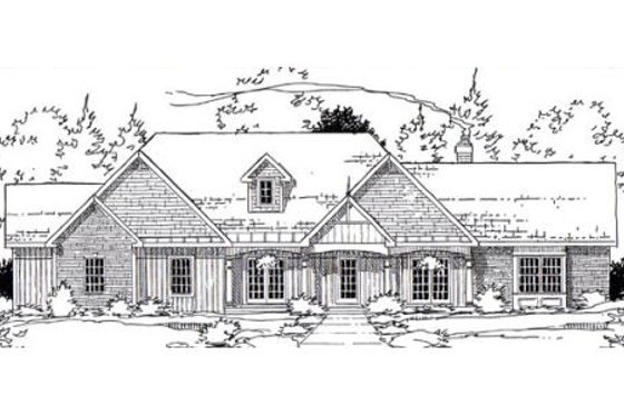 Exterior - Front Elevation for Traditional House Plan #312-828 - 3 bed, 2.5 bath