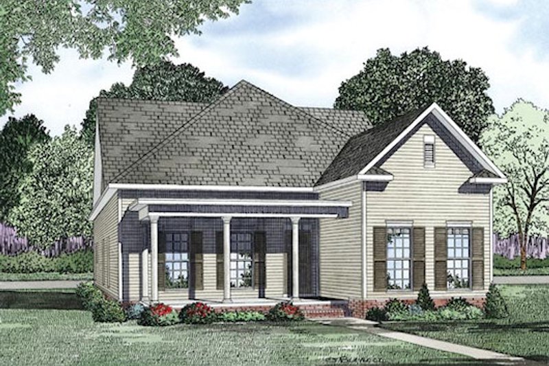 Architectural House Design - Traditional Exterior - Front Elevation Plan #17-2424