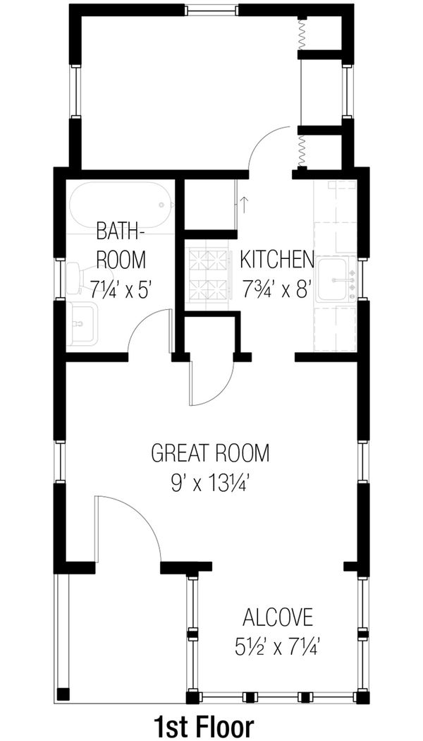 Cottage Floor Plan - Main Floor Plan #915-8