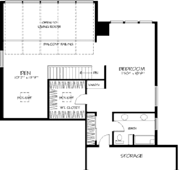 Modern Floor Plan - Upper Floor Plan #320-154