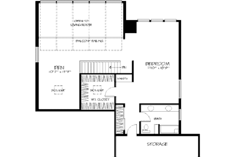 Home Plan - Floor Plan - Upper Floor for Modern House Plan #320-154 - 4 bed, 3.5 bath