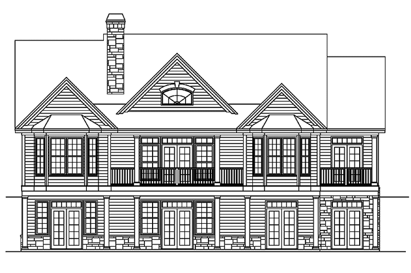 Home Plan - Exterior - Rear Elevation 1 for Country House Plan #929-689 - 4 bed, 3.5 bath