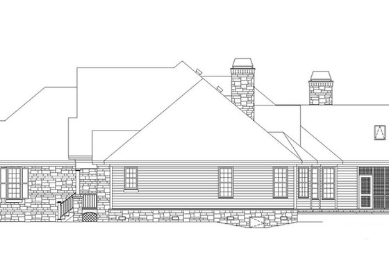 Exterior - Other Elevation for Country House Plan #929-955 - 4 bed, 3 bath