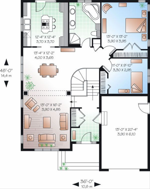 Home Plan - Traditional Floor Plan - Main Floor Plan #23-786