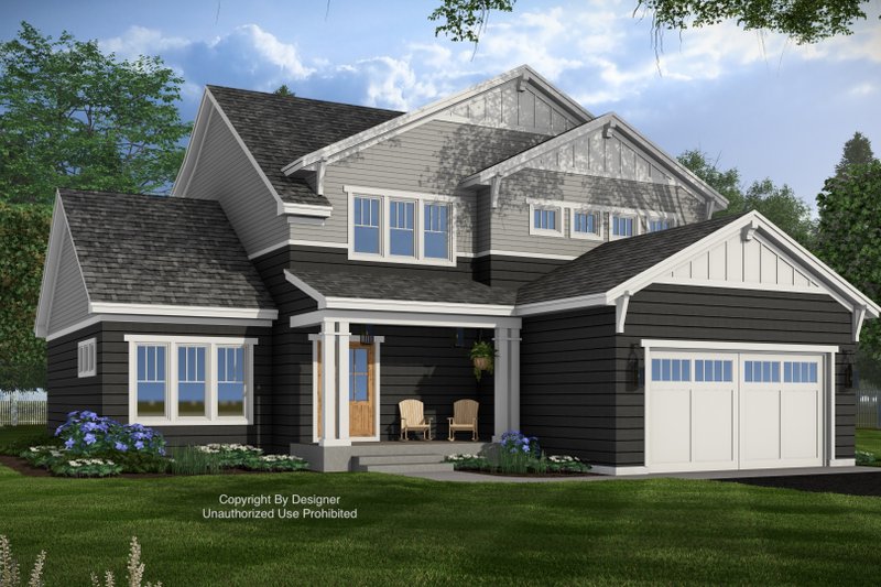 House Blueprint - Bungalow Exterior - Front Elevation Plan #51-1423