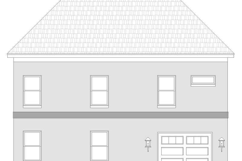 Dream House Plan - Exterior - Rear Elevation for Southern House Plan #932-581 - 1 bed, 1.5 bath