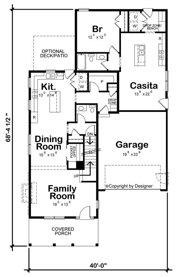 House Design - Beach Floor Plan - Main Floor Plan #20-2426