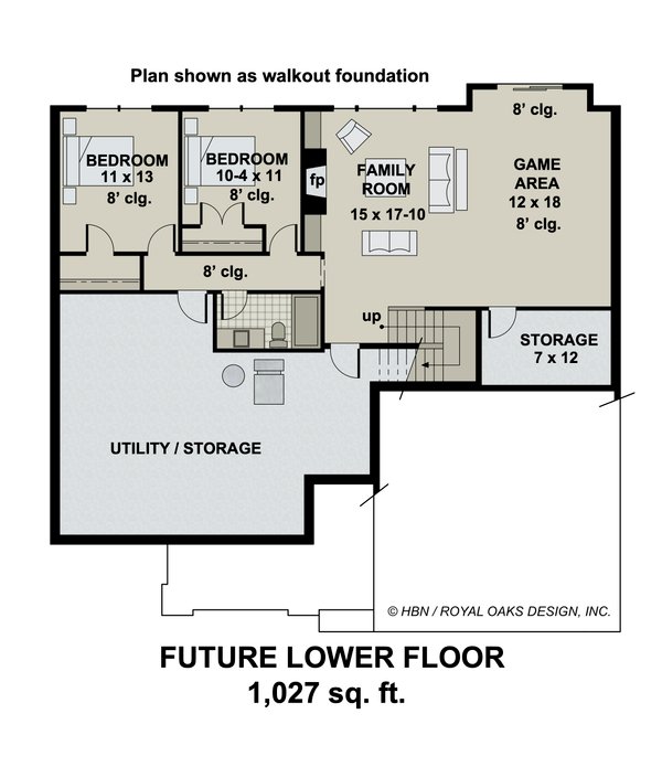 Dream House Plan - Craftsman Floor Plan - Lower Floor Plan #51-1178