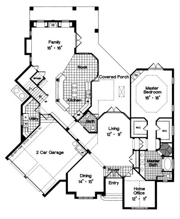 Colonial Floor Plan - Main Floor Plan #417-398
