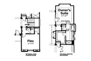 European Style House Plan - 2 Beds 2 Baths 2012 Sq/Ft Plan #20-2071 